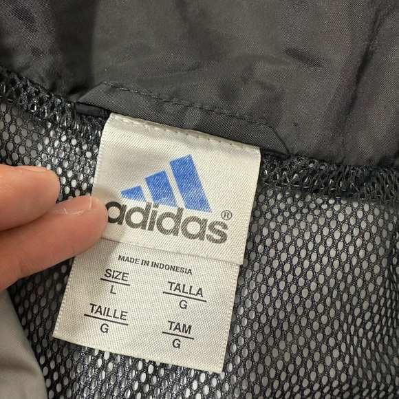 VINTAGE Y2K ADIDAS WINDBREAKER 1/4 ZIP GRAY AND BLACK 2000s - Picture 11 of 15